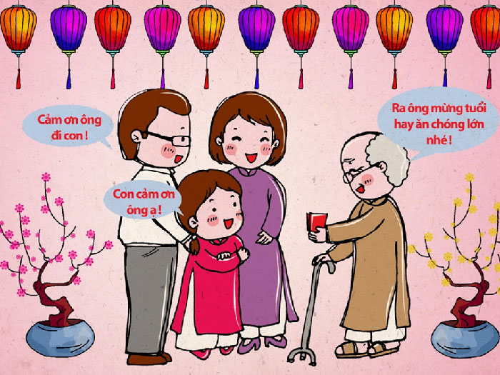 Đầu năm ba mẹ dạy con nhận lì xì sao cho đúng