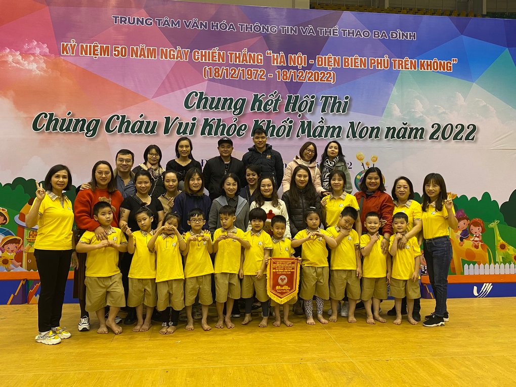 Các bé trường mẫu giáo số 10 tham dự “Hội thi chúng cháu vui khỏe”