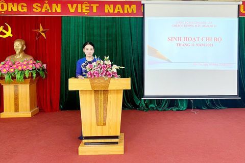 Chi bộ trường Mẫu giáo Số 10 tổ chức sinh hoạt  thường kỳ của năm học 2021- 2022