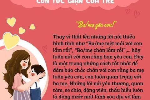 Những câu nói tích cực xoa dịu cơn giận dữ của trẻ