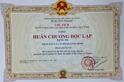 Chủ tịch nước gửi thư chúc mừng Đảng bộ, chính quyền và nhân dân quận Ba Đình