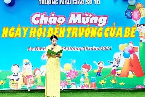 Trường Mẫu giáo Số 10 – quận Ba Đình với Ngày hội đến trường của bé năm học 2021-2022.