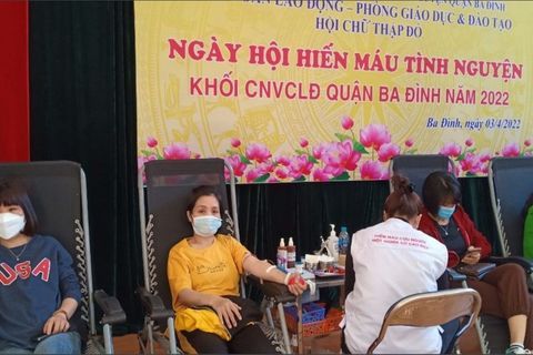Trường mẫu giáo Số 10 hưởng ứng ngày hội hiến máu tình nguyện năm 2022