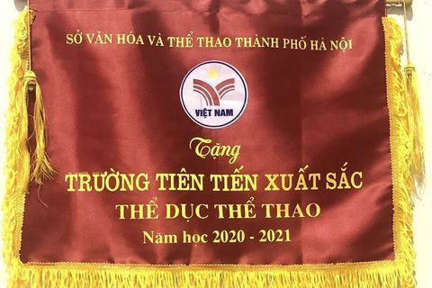 Trường Mẫu giáo Số 10 vinh dự nhận cờ “Trường Tiên tiến Xuất sắc Thể dục thể thao năm học 2020 – 2021”