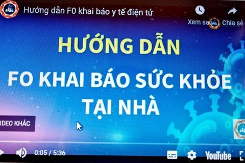 Hướng dẫn F0 khai báo y tế điện tử