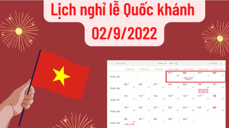 Chi tiết lịch nghỉ Lễ Quốc khánh 2/9 năm 2022