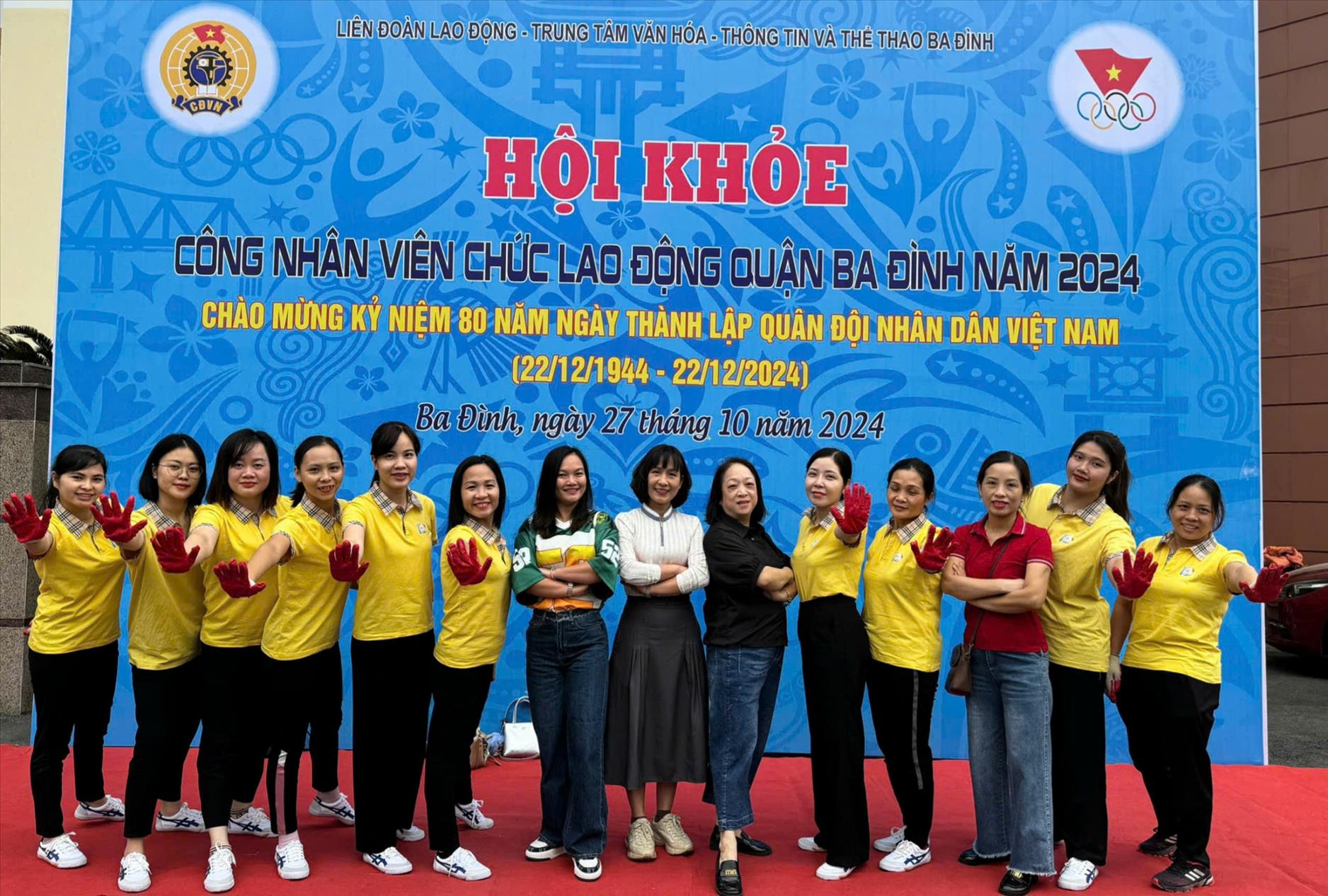 Trường Mẫu giáo số 10 tham dự Hội khỏe Công nhân viên chức lao động quận Ba Đình năm 2024