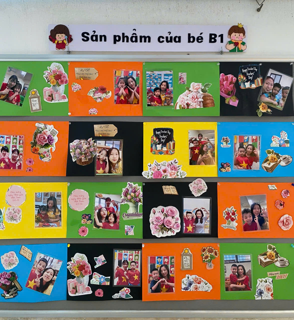 Các hoạt động ý nghĩa của các bé lớp B1 - chào mừng 42 năm ngày nhà giáo Việt nam 20.11