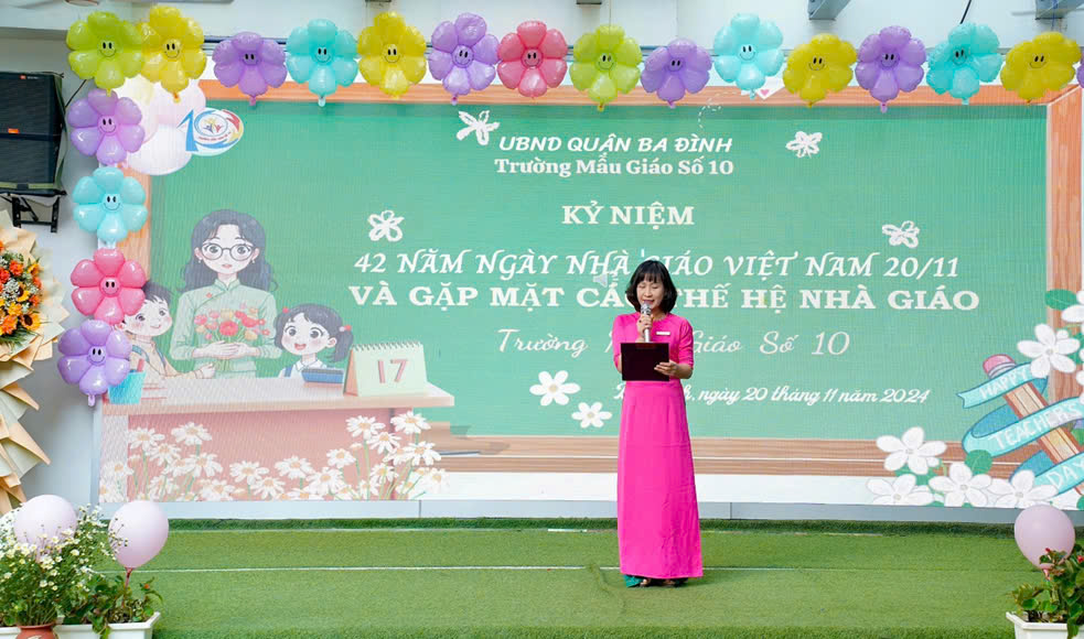 Trường Mẫu giáo Số 10 kỷ niệm 42 năm ngày nhà giáo Việt Nam 20-11 - 70 năm ngày thành lập ngành Giáo dục Thủ đô và tri ân các thế hệ nhà giáo