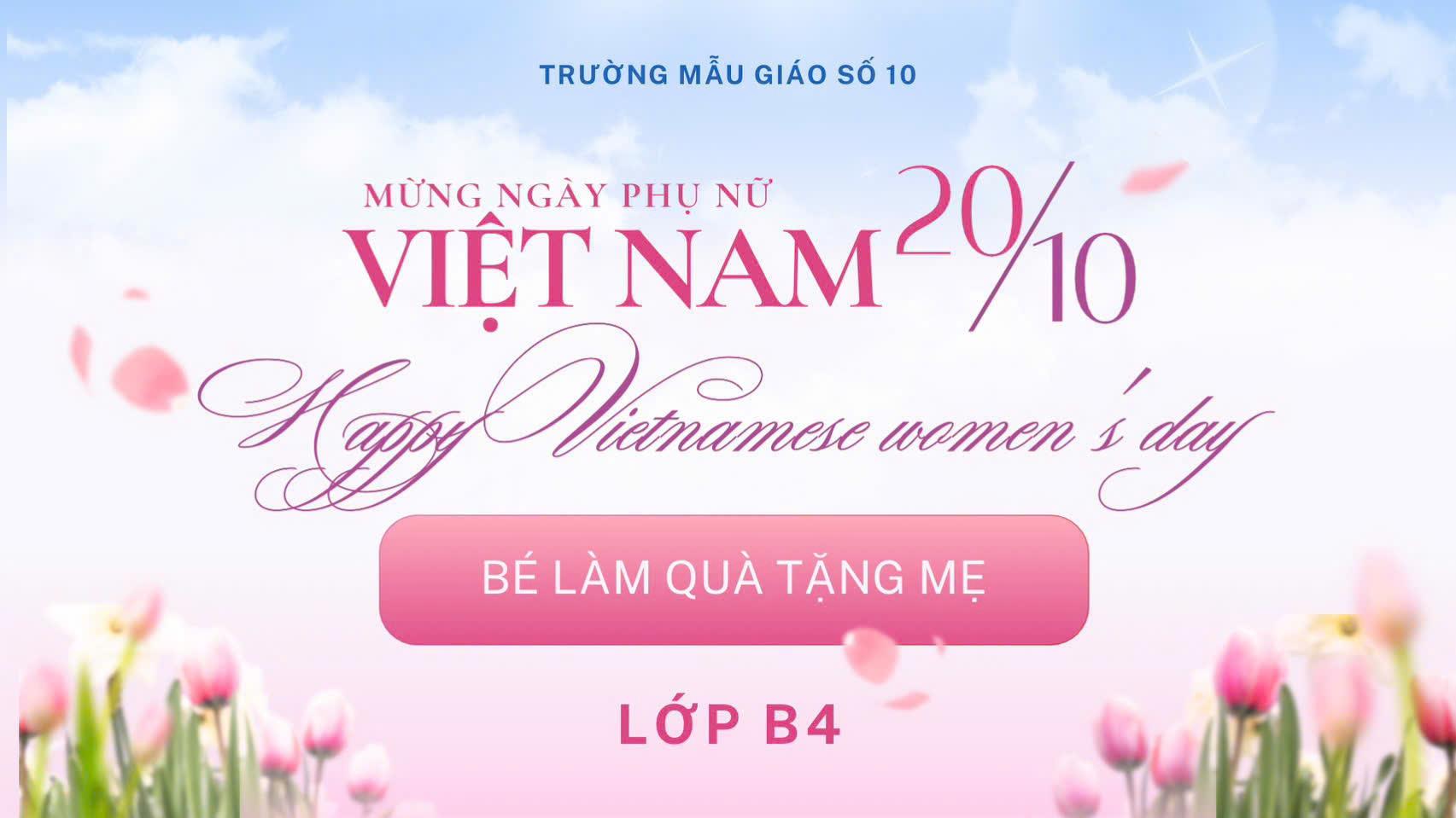 Các bé lớp B4 gửi ngàn yêu thương qua thiệp và trái tim kẹo ngọt ngào tặng mẹ nhân ngày 20/10
