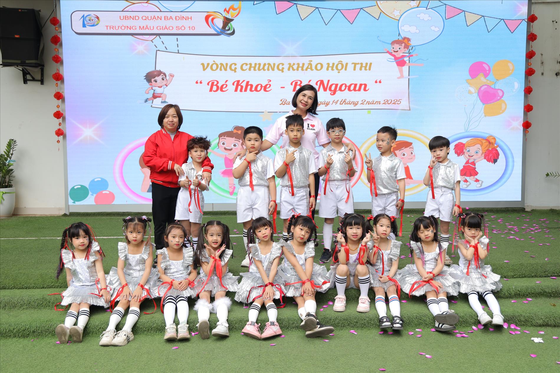 Các bé Lớp A1 tham gia hội thi “Bé khỏe, bé ngoan” tại trường mẫu giáo số 10.