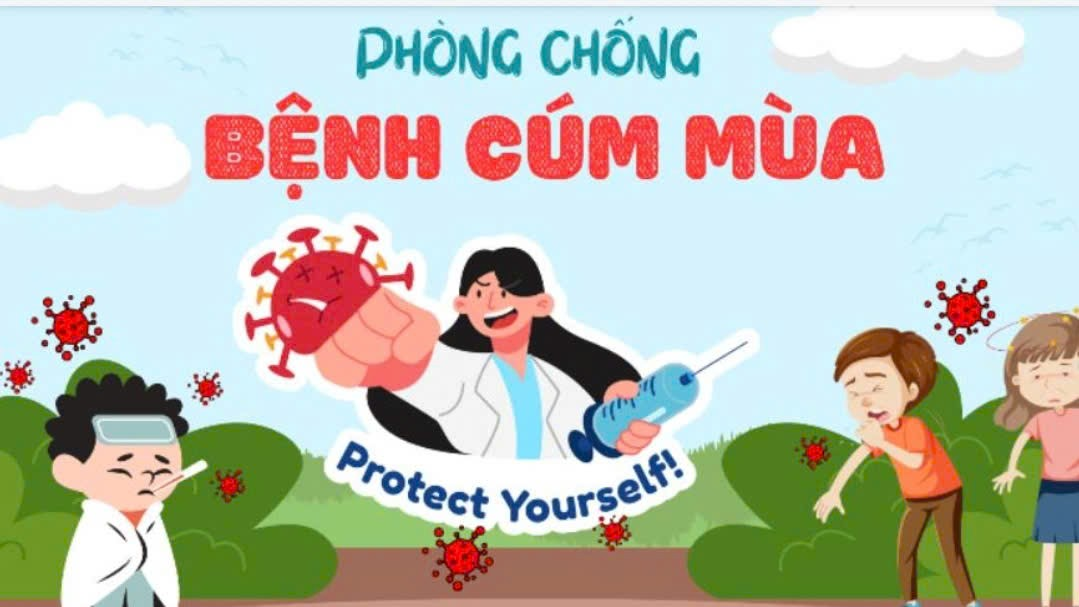 Trường Mẫu giáo Số 10 kính gửi Quý vị phụ huynh học sinh một số kiến thức  về bệnh cúm mùa để có cách phòng, chống hiệu quả