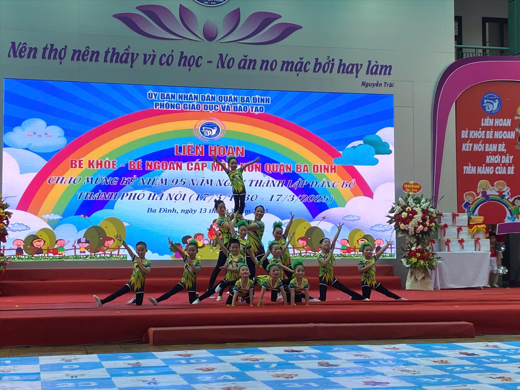 Trường Mẫu giáo số 10 tham gia liên hoan "Bé khỏe - Bé ngoan" Cấp quận năm học 2024- 2025