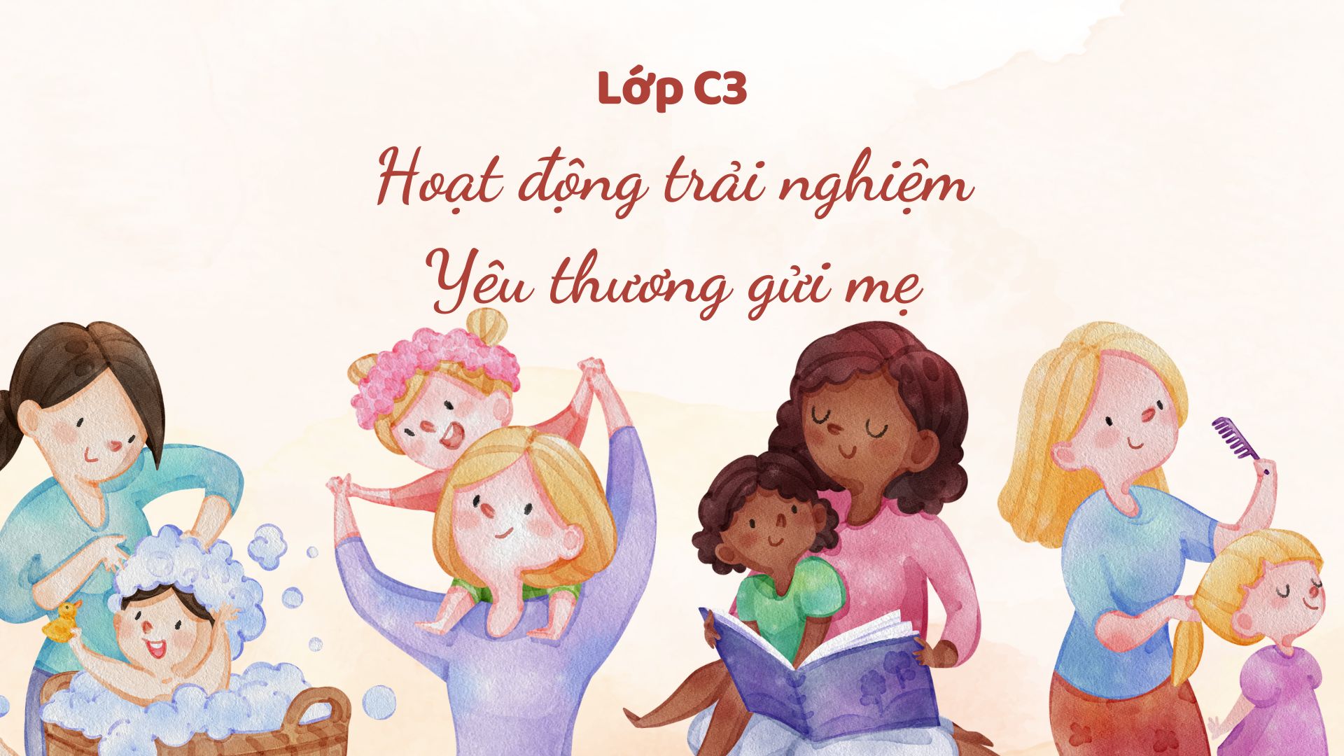 Hoạt động trải nghiệm: "Yêu thương tặng mẹ ngày 8/3" của các bé lớp Mẫu giáo bé C3