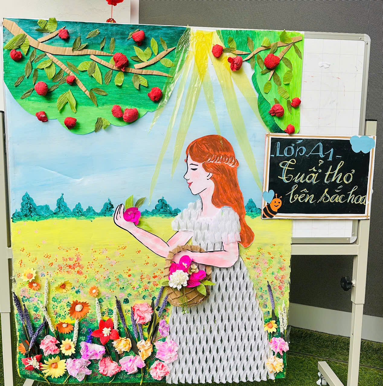 Những Họa sỹ nhí lớp A1 Mẫu giáo lớn tham gia "Sáng tác- Triển lãm tranh"