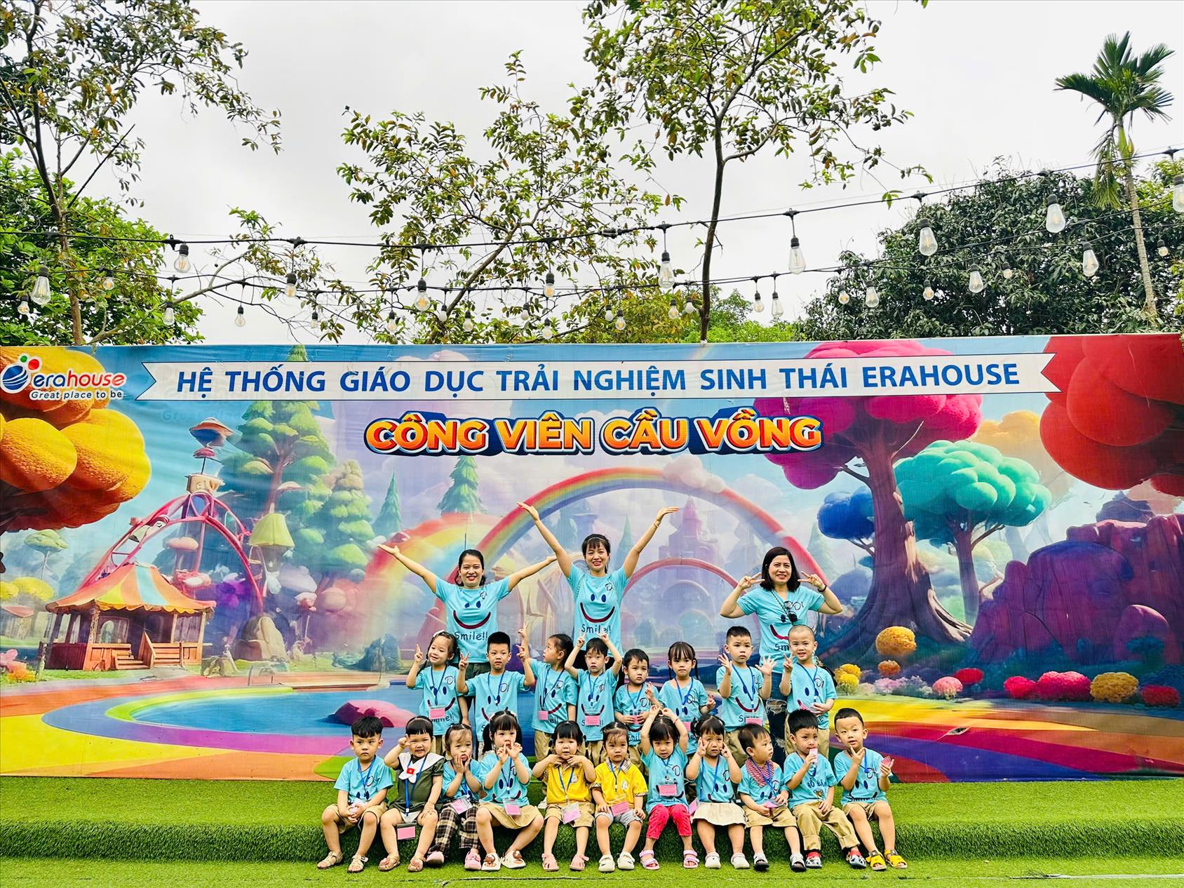 Một ngày tham quan dã ngoại vui vẻ tại “Khu trải nghiệm Công Viên Cầu Vồng” của các bé lớp Nhà trẻ D1 trường Mẫu Giáo số 10.