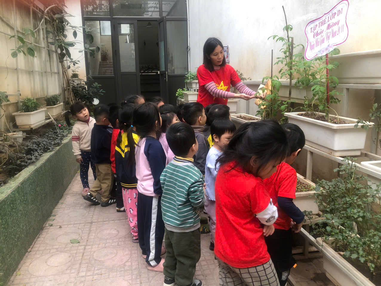 Hoạt động ngoài trời của các bé lớp MGN – B3 trường Mẫu giáo số 10